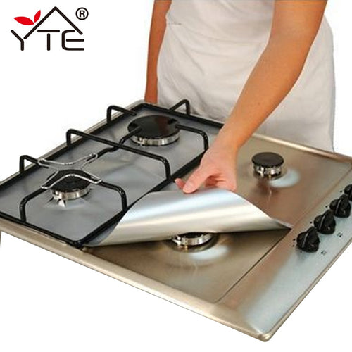 YTE Gas Stove Protectors 1pc Reusable Gas Stove Burner Cover Liner Mat Fire Injuries Protection Trivets Kitchen Specialty Tools