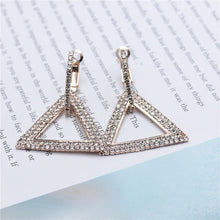 New design creative jewelry high-grade elegant crystal earrings round Gold and silver earrings wedding party earrings for woman