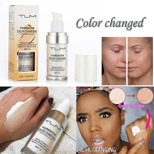 SALE Flawless Colour Changing Foundation Makeup Base Nude Face Liquid Cover Concealer Longlasting Makeup Gift sombras Skin care