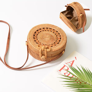 Square Round Mulit Style Straw Bag Women Summer Rattan Bag Handmade