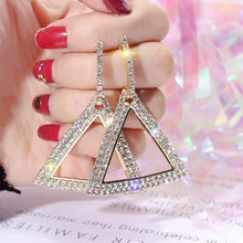 New design creative jewelry high-grade elegant crystal earrings round Gold and silver earrings wedding party earrings for woman