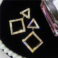 New design creative jewelry high-grade elegant crystal earrings round Gold and silver earrings wedding party earrings for woman